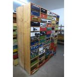 A large hardware shop cabinet