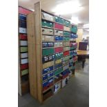 A large hardware shop cabinet