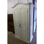 A French style cream painted armoire