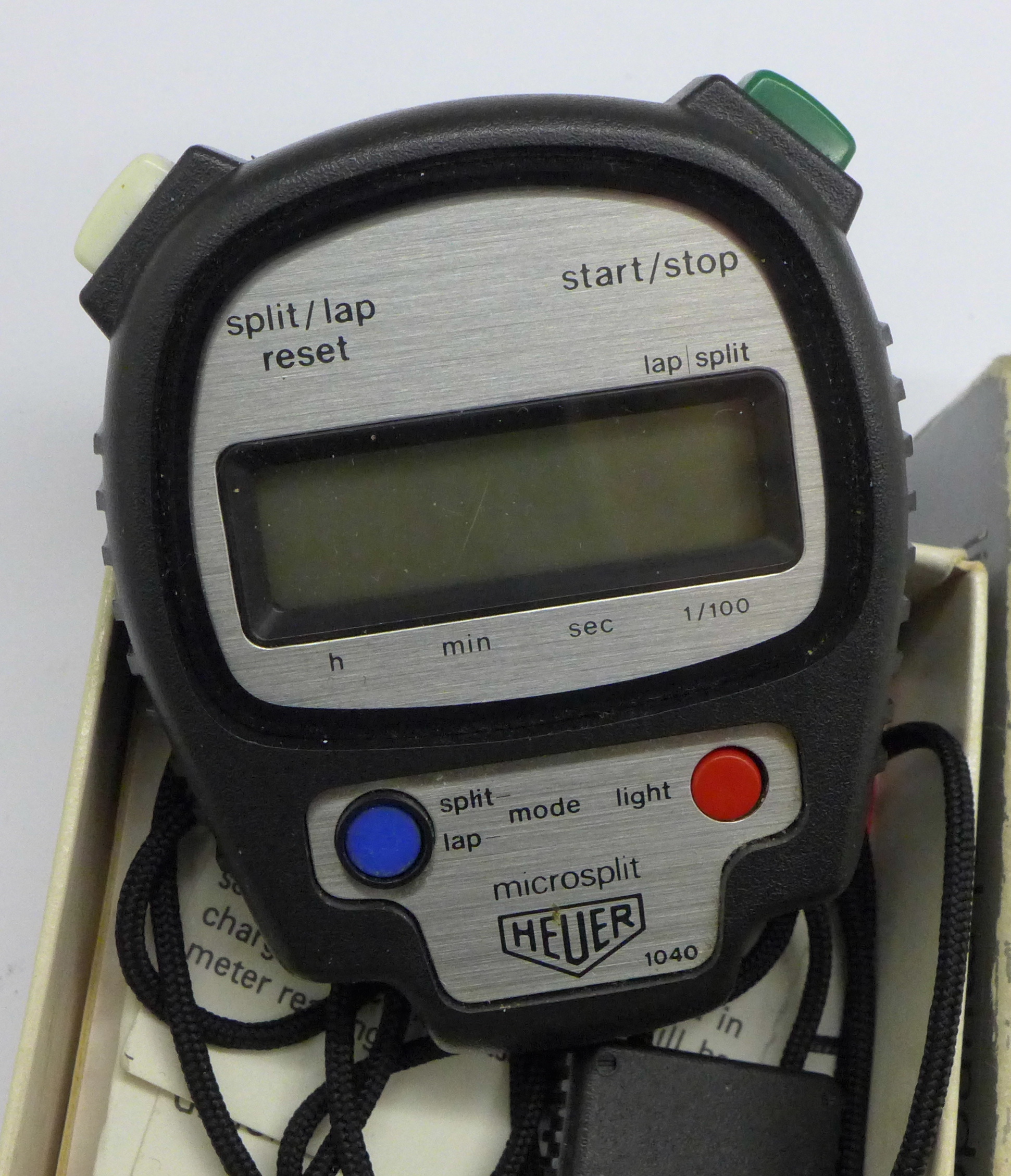 A Heuer stopwatch, model 1040, with box - Image 2 of 2