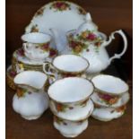 A six setting Royal Albert Old Country Roses tea service, (23)