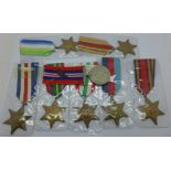 A collection of WWII medals