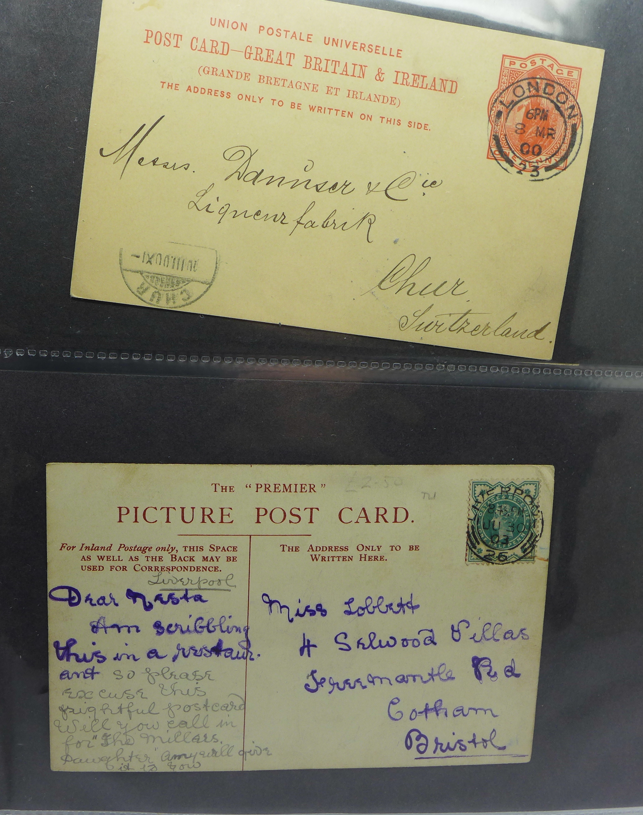 Stamps; GB postal history in album in 6 pre-stamp covers, 7 red imperforate covers, etc. (52 items) - Image 6 of 8