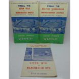 Football: Three Manchester United FC programmes 1957 Cup Final, 1958 Cup Final and a 1965 Semi-