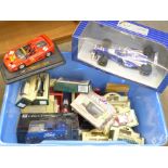 Twenty-three boxed cars and two unboxed, many Days Gone and a 1/18th scale Formula 1 racing car