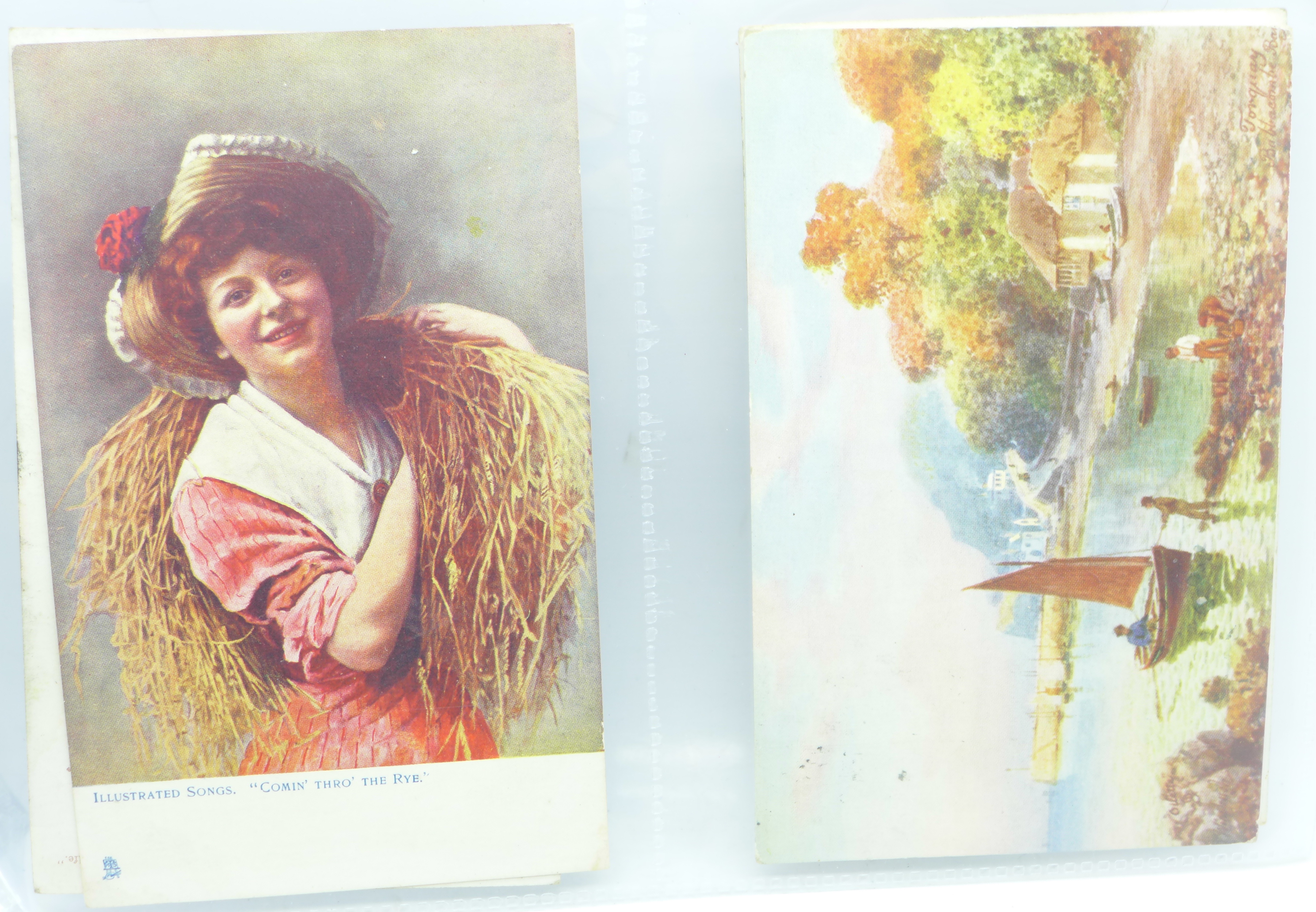 A collection of Tucks 'oilettes' postcards including eight Harry Payne, sixteen Phyllis Cooper, etc. - Image 7 of 8