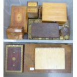 A collection of wooden boxes **PLEASE NOTE THIS LOT IS NOT ELIGIBLE FOR POSTING AND PACKING**