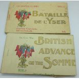 Two WWI detachable postcard booklets