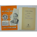 Comedy interest; Spike Milligan signed book, Harry H Corbett signed programme and Leslie Phillips