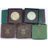 Eight 1951 Festival of Britain coins, cased