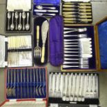 Eight cases of Victorian cutlery