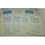 A Manchester City reserves programme, 1962-64 including City Youth Semi-Final v Manchester United