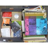 A box of mainly 'trad' jazz LP records **PLEASE NOTE THIS LOT IS NOT ELIGIBLE FOR POSTING AND