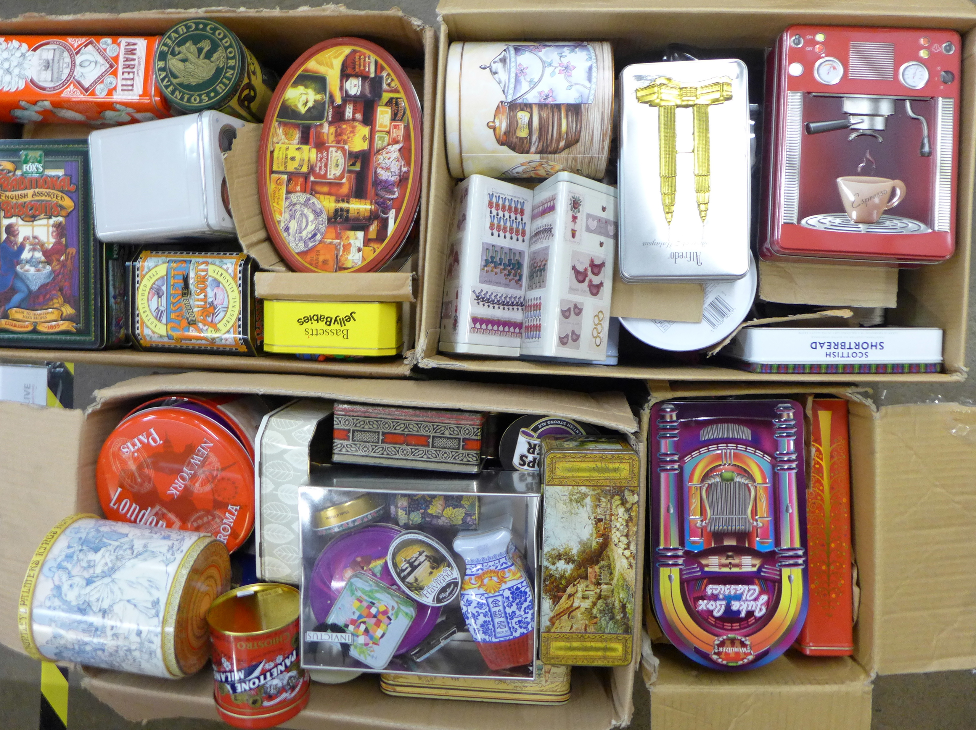 A collection of approximately 100 tins **PLEASE NOTE THIS LOT IS NOT ELIGIBLE FOR POSTING AND