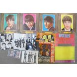 Beatles photographs, comic giveaways, etc.