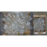 Two boxes of assorted decorated glasses **PLEASE NOTE THIS LOT IS NOT ELIGIBLE FOR POSTING AND