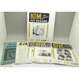 Pop music, eleven American KIMN 950 radio chart flyers, 1960's including Beatles, Animals and one