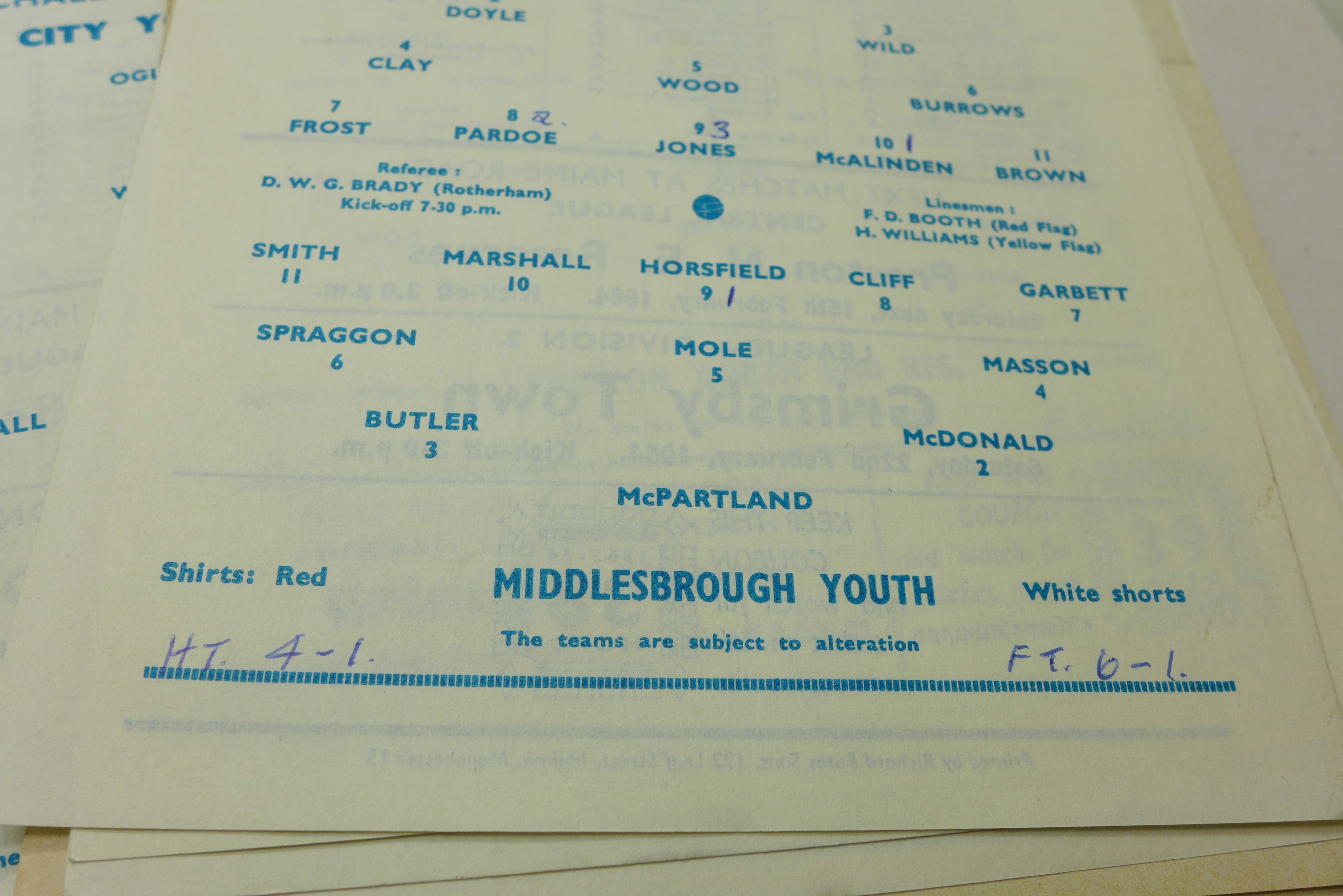 A Manchester City reserves programme, 1962-64 including City Youth Semi-Final v Manchester United - Image 2 of 4