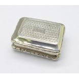 A Georgian silver vinaigrette, Birmingham mark