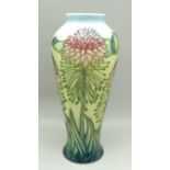 A Moorcroft Cleome vase, limited edition, signed Sian Leeper, 73/250, year 2000, 20cm, with box