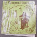 A rare Christie Hennessy folk music LP record, WRS030, 1973, back cover missing