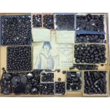 A large collection of French jet beads