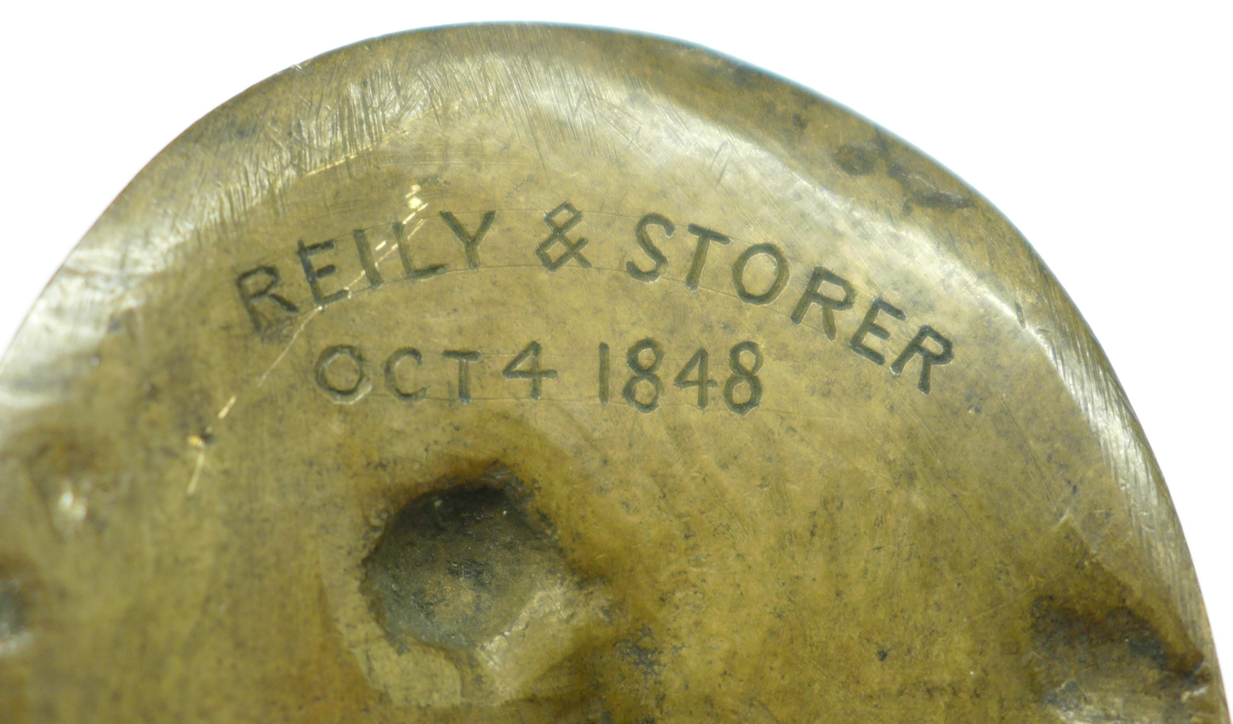 Two Holy figures holding cathedrals including one bronze and two bronze plaques, marked (Charles) - Image 5 of 6