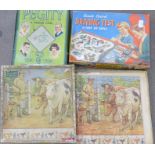 A Pegity Parker game and others including Driving Test and a Victory jigsaw puzzle