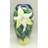 A Moorcroft vase, Orchid, Emma Bossons, limited edition, 36/200, 18cm, with box