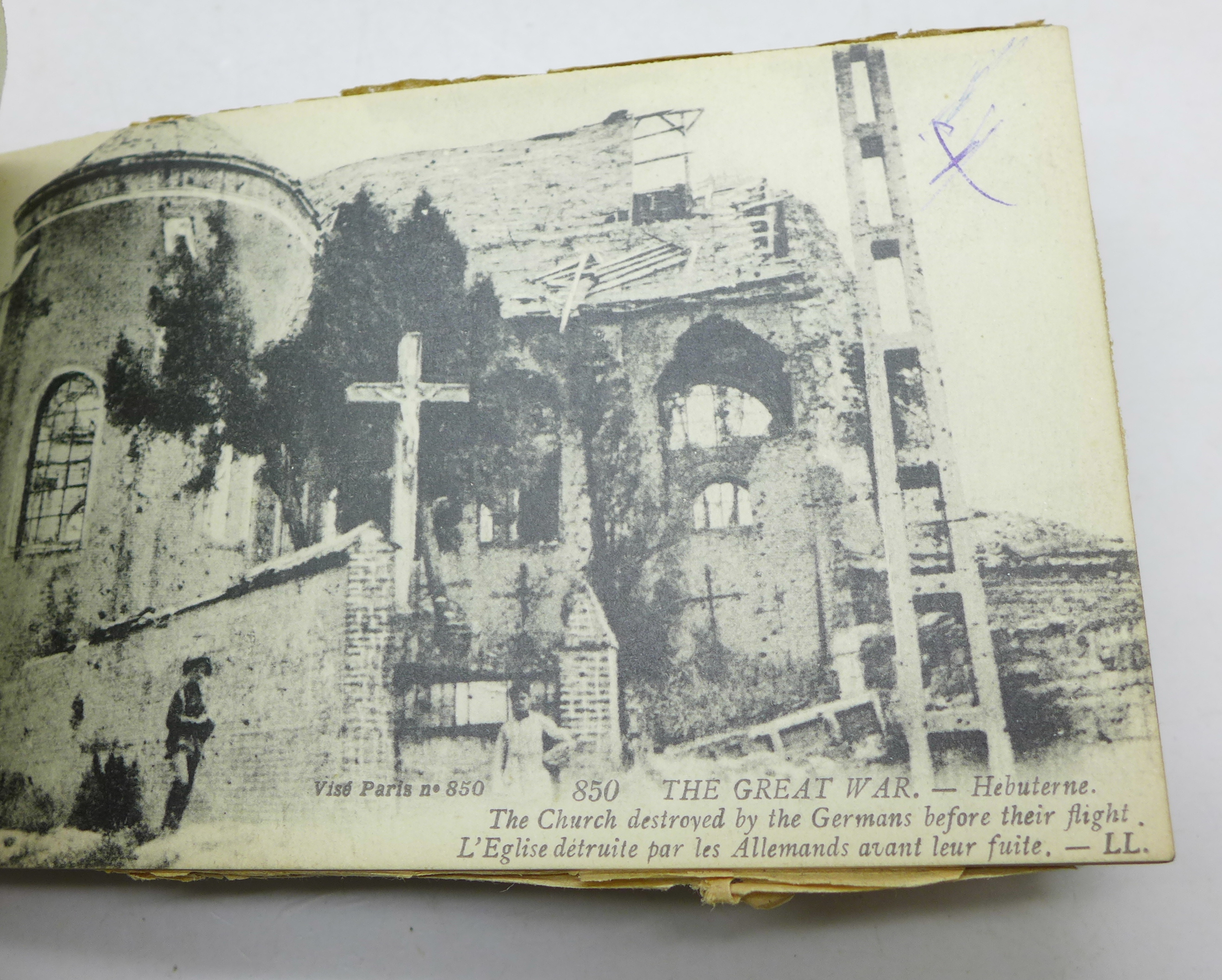 Two WWI detachable postcard booklets - Image 2 of 6