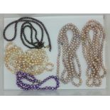 Six freshwater pearl necklaces