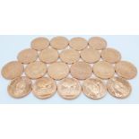 Twenty copper bullion rounds coins, each 1oz. fine copper, Currency of The Free and Independent