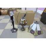 Two Tiffany style table lamps