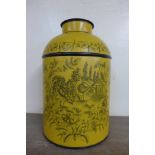 A tollware style ginger jar and cover