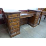 A Victorian Lamb of Manchester mahogany desk, numbered 36117