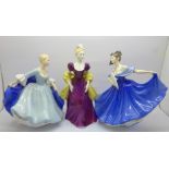 Three Royal Doulton figures, Loretta, Elaine and Dulcie