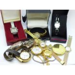 Wristwatches and modern pocket watches including a lady's Seiko