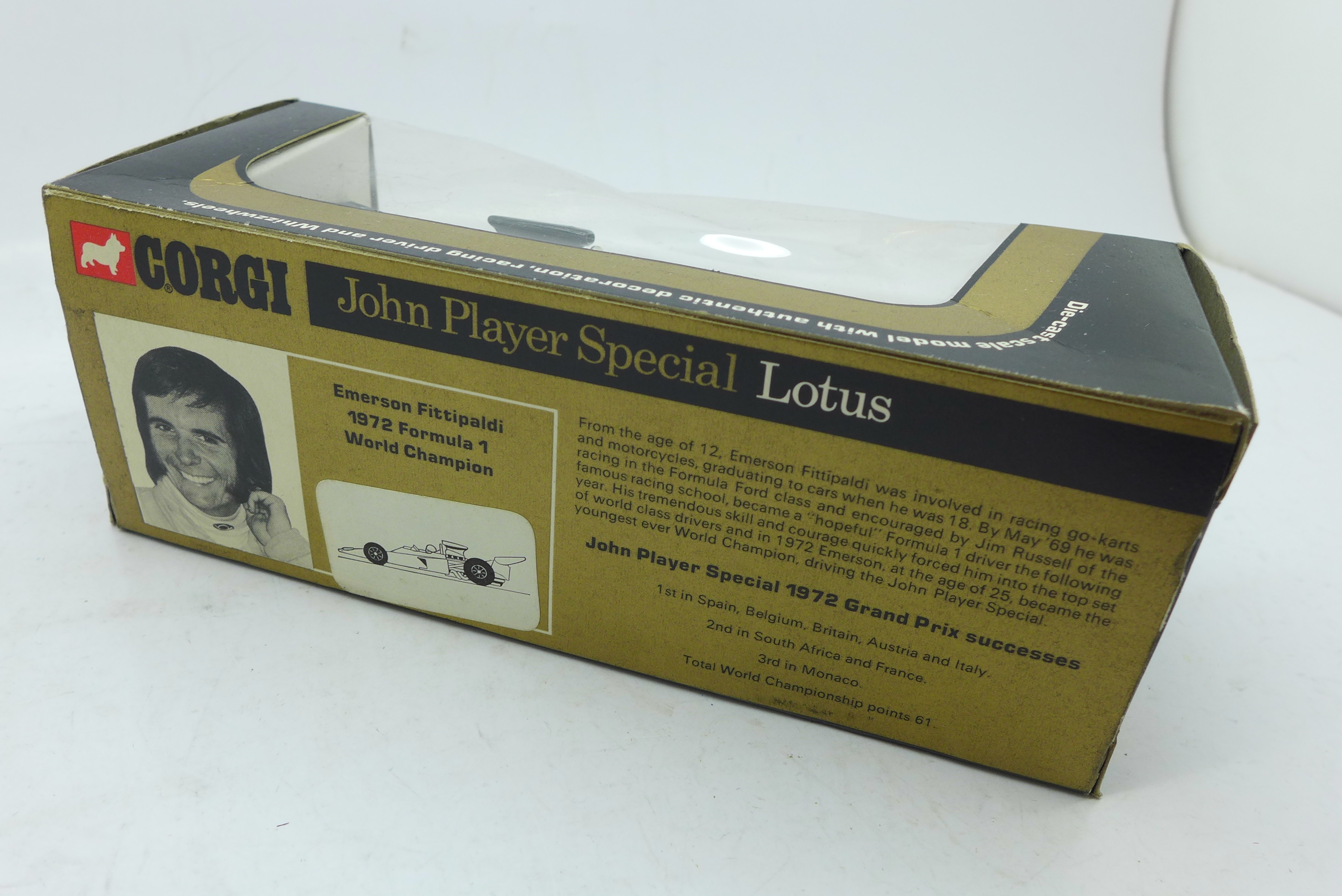 A Corgi John Player Special Lotus, 154, Emerson Fittipaldi - Image 3 of 3