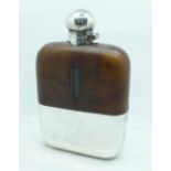 A large hip flask by James Dixon & Sons