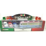 A Corgi The Italian Job three piece mini plus coach set, boxed, 36502