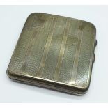 A silver cigarette case, 100g