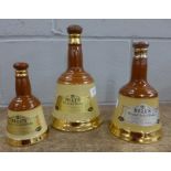 Bells blended Scotch Whisky, sealed and two empty examples **PLEASE NOTE THIS LOT IS NOT ELIGIBLE