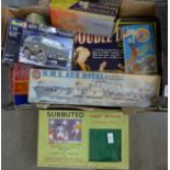 Assorted games etc., Subbuteo and construction kits **PLEASE NOTE THIS LOT IS NOT ELIGIBLE FOR