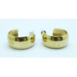 A pair of 9ct gold earrings, 4.8g