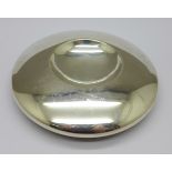 A silver mounted paperweight, diameter 10cm