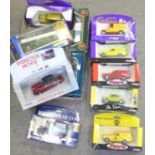 Eleven Corgi model vehicles including advertising, Inspector Morse, Mr. Bean, (Green Line bus a/