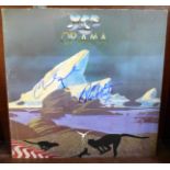 A Yes album, Drama, signed by Chris Squire and Alan White