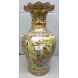 A large oriental style vase **PLEASE NOTE THIS LOT IS NOT ELIGIBLE FOR POSTING AND PACKING**