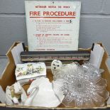 A box of assorted glass and china including Goebel Lilliput Lane, etc. **PLEASE NOTE THIS LOT IS NOT