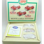A Corgi Mini Cooper Monte Carlo Winners three car boxed set